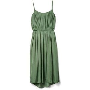 Gap Pleated Midi Dress Twig Green Large